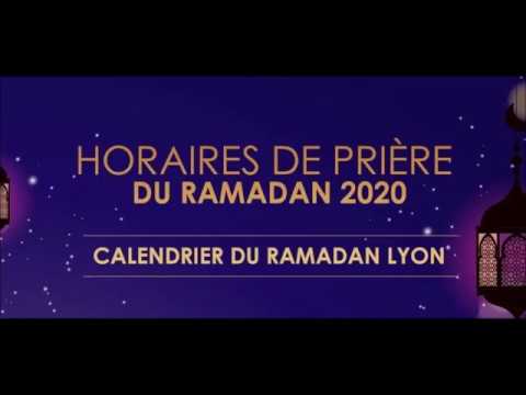 CALENDRIER DU RAMADAN 2020 – LYON & ENVIRONS