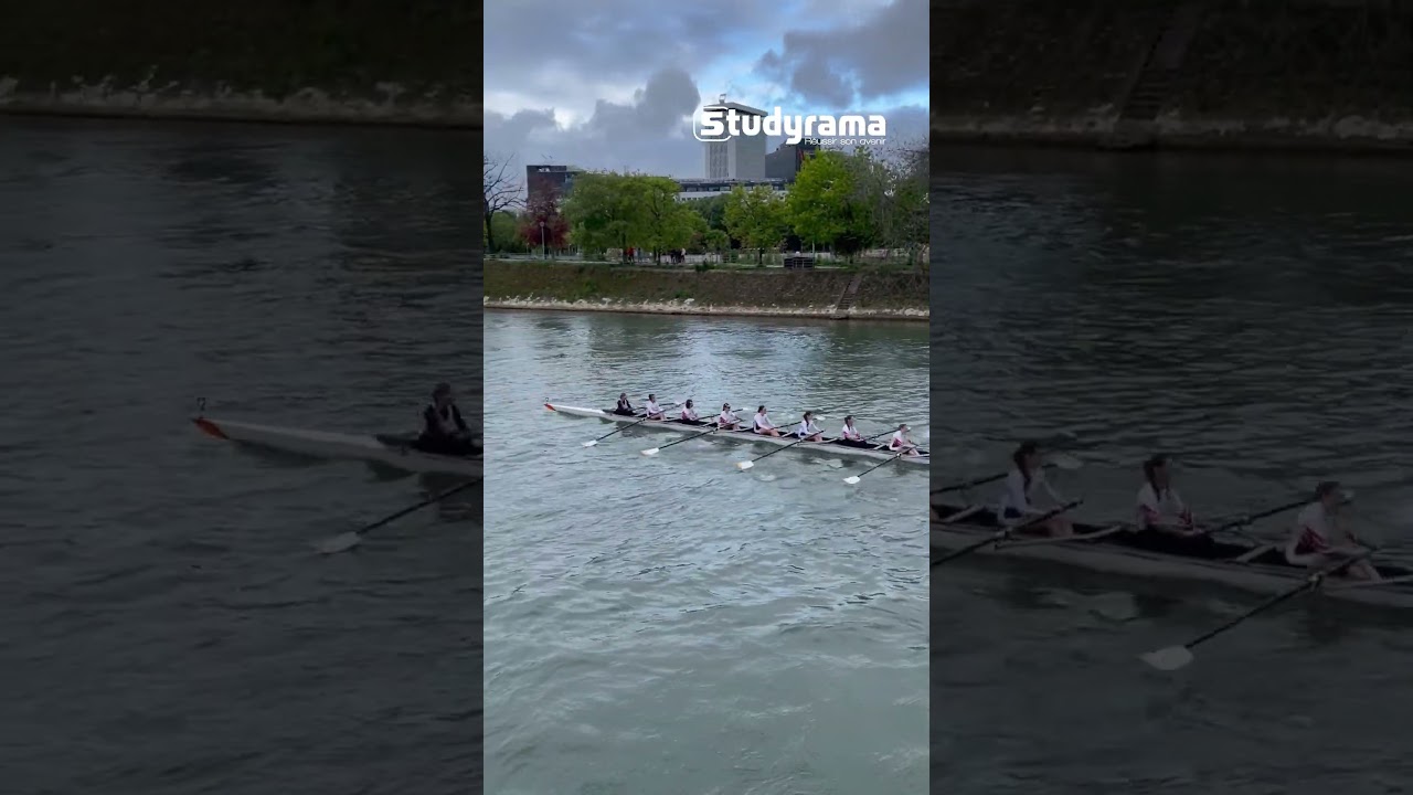 Compétition d'aviron inter grandes écoles sur la Seine
