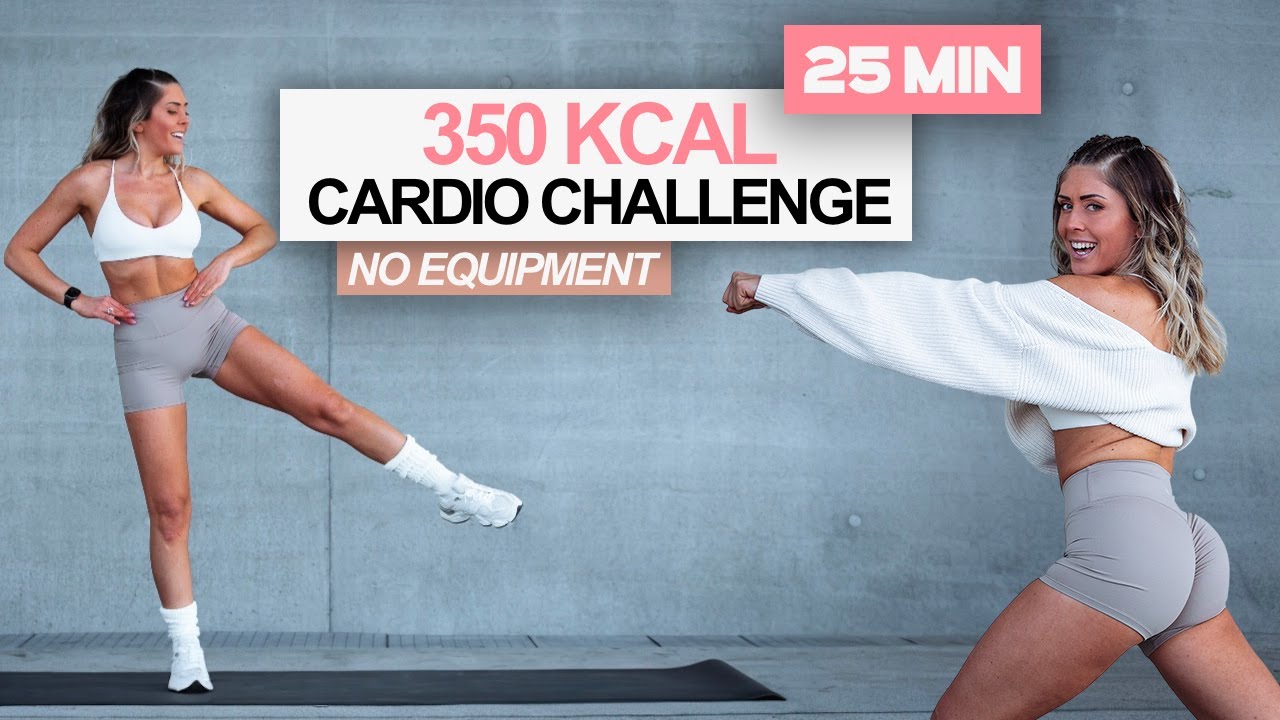 25 MIN CARDIO CHALLENGE 350 KCAL -  FULL BODY sans matériel / SLIM FIT