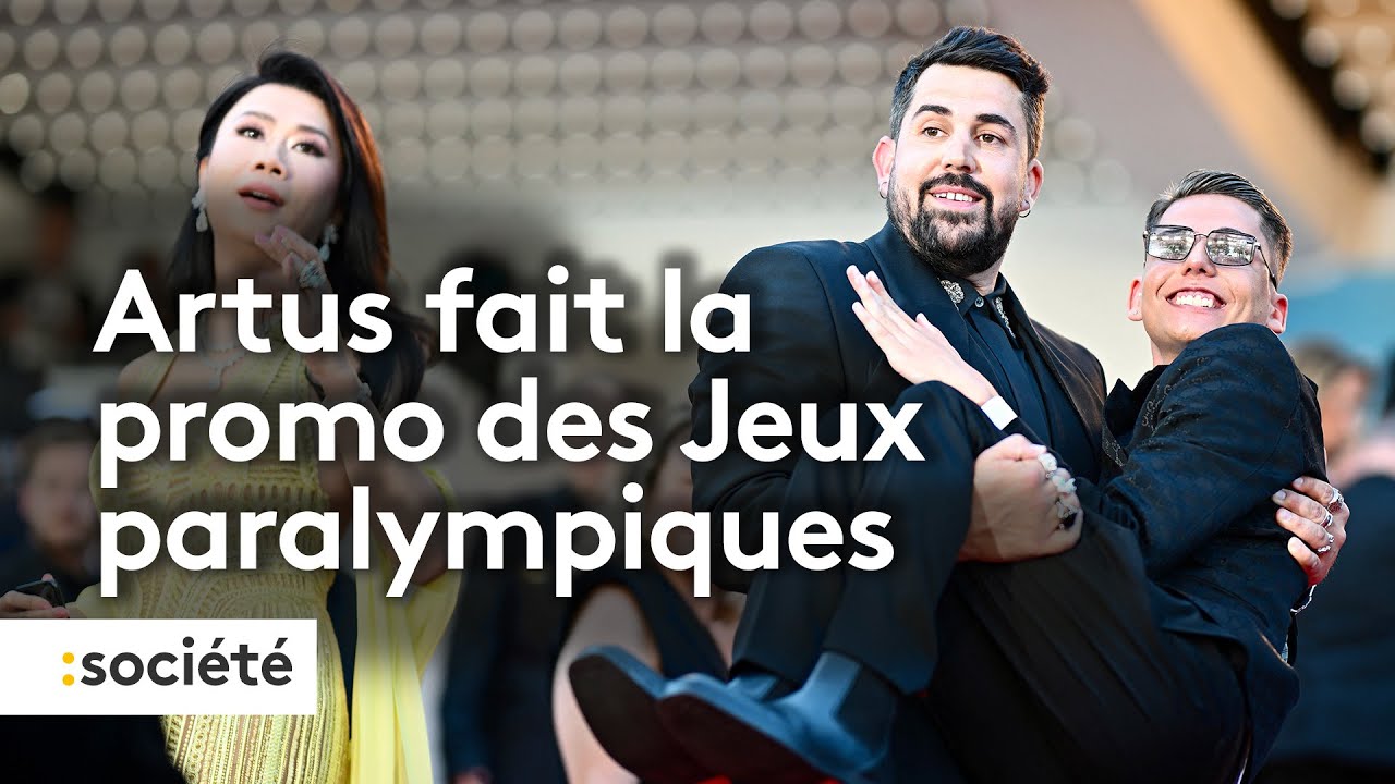 Le comédien Artus soutient (avec humour) l'haltérophile Axel Bourlon