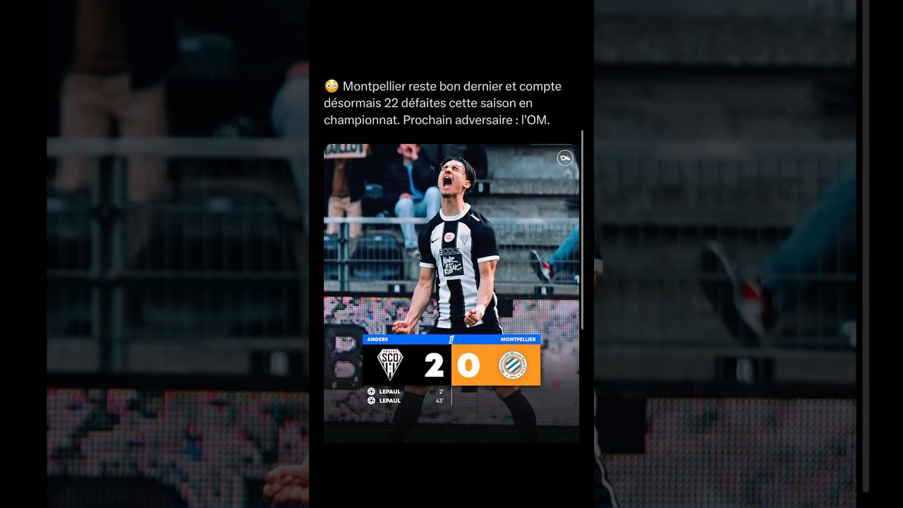 React au 2-0 de Angers contre Montpellier #montpellier #angers #ligue1 #football #react #reaction